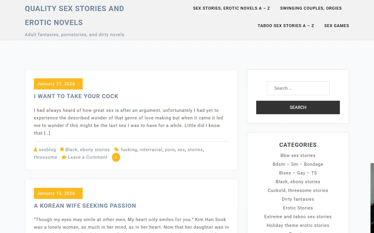 Screenshot of Sexualstories